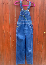 80s Key Imperial Blue Denim Bib Overalls - 32 Waist x 30 Inseam