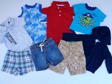 Lot of 8 Baby Gap Old Navy Carter's Shorts Romper Hoodie boy boys size 3 - 6 m