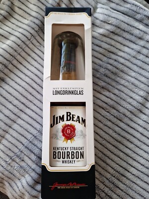 jim beam flasche mit Longdrinkglas