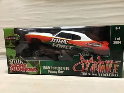 FORCE JOHN 11 TIME CHAMP 1/4 MILE 1969 GTO FUNNY CAR #77449 ERTL 1/18 LTD ED.