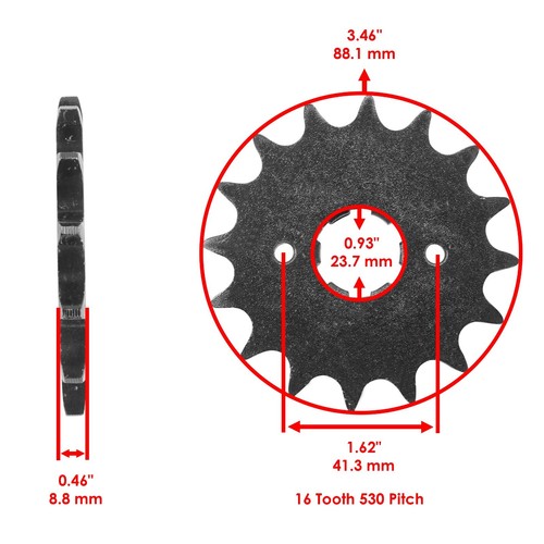 Front & Rear Sprockets Kit for Honda CM400A CM400C CM400E CM400T - Picture 2 of 8