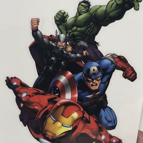 Autocollant décalcomanie téléphone Marvel Avengers Captain America Hulk Ironman Thor neuf scellé - Photo 8 sur 11
