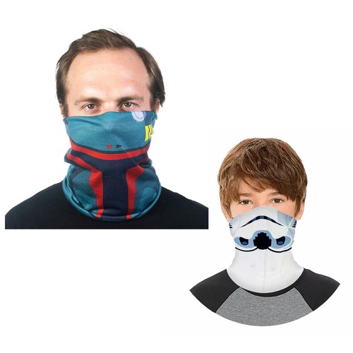 2 Pack Halloween Costume Face Mask Disguise Gaiter SuperHero Star Wars - Picture 16 of 19