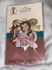 Disney pins Belle princess Cast Employee Center Beauty Beast Holiday Christmas