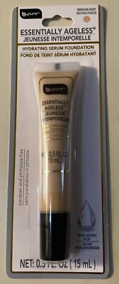 bPure Essentially Ageless Foundation Medium Deep-Hyluronic Acid FREE 