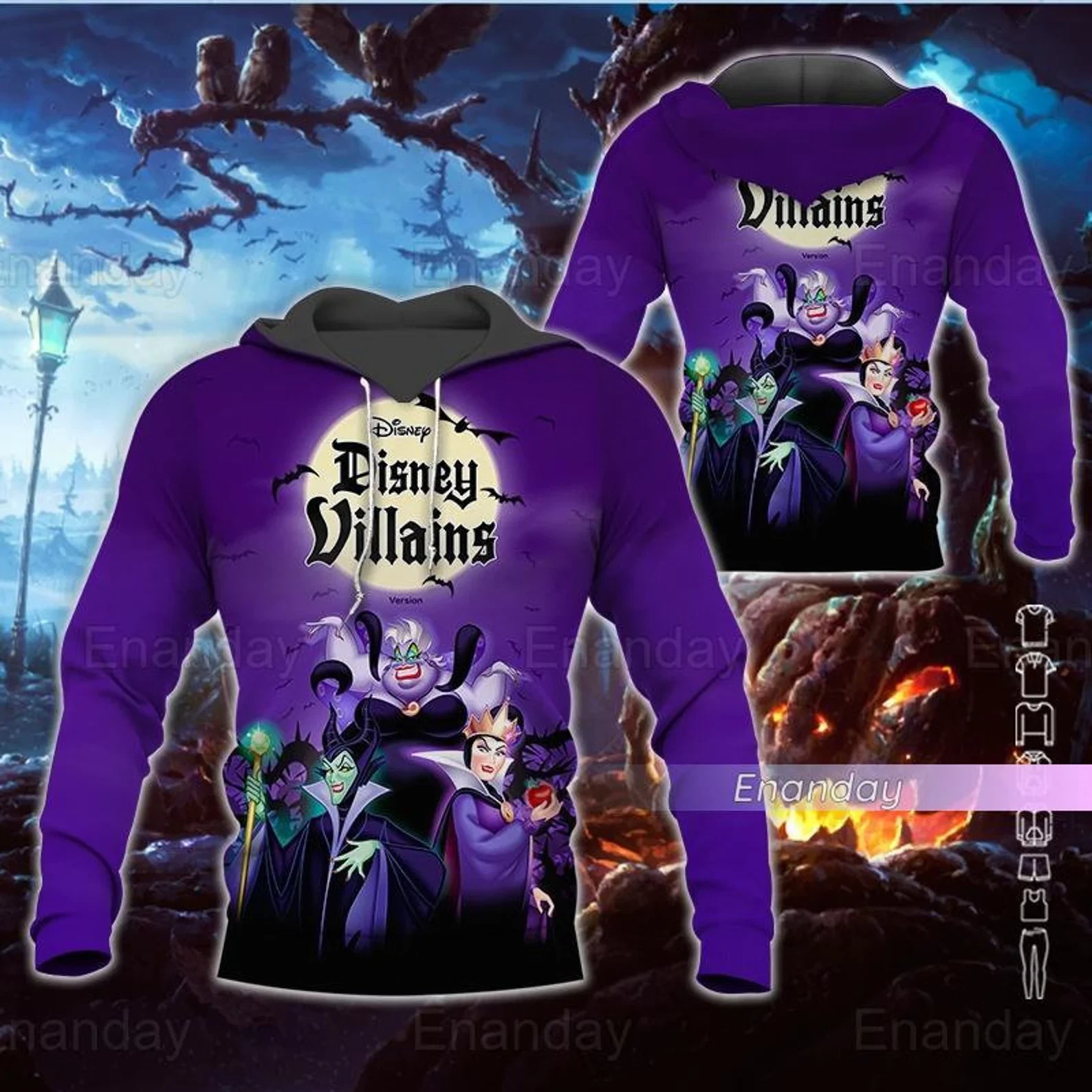 Disney Villains 3D HOODIE All Over Print