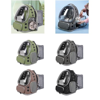 Katzen-Rucksackträger, Raumkapsel-Tasche, erweiterbar, bequem, atmungsaktiv,