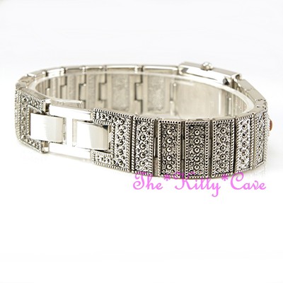 Montre Bracelet Femme Picador - Oeil De Tigre Et Marcassite - Cadran Rectangle Argenté - Mouvement Quartz - Garantie 2 Ans
