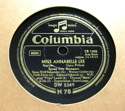SPREE CITY STOMPERS Miss Annabelle Lee / Who Is Sorry Now COLUMBIA DW 5349 (53)