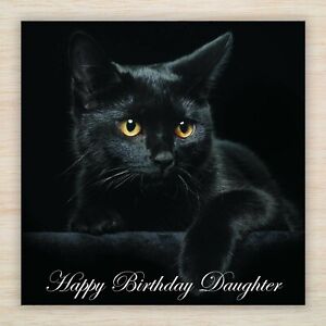 Joyeux Anniversaire Carte Fille Chat Noir Rapide Envoi 1st Gratuit Post Ebay