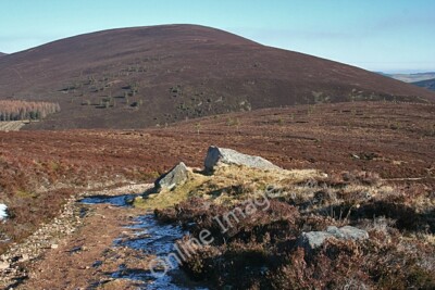 Photo 6x4 Rock of Ages .... Benrinnes Wood .... cleft for me? This boulde c2011