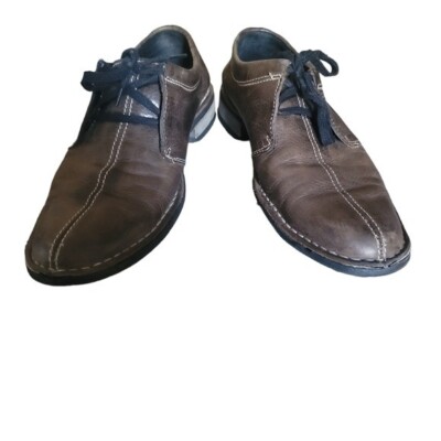 COLE HAAN DARK BROWN LEATHER SPLIT TOE OXFORDS SHOES 9 M  display picture 3