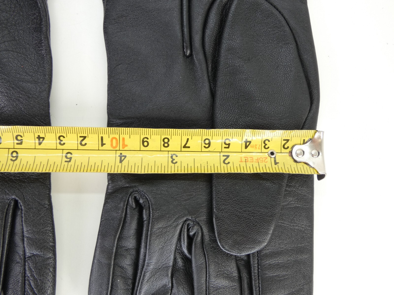 Mens Real Leather Gloves Black Warm Lined Biker Classic size 10 eBay