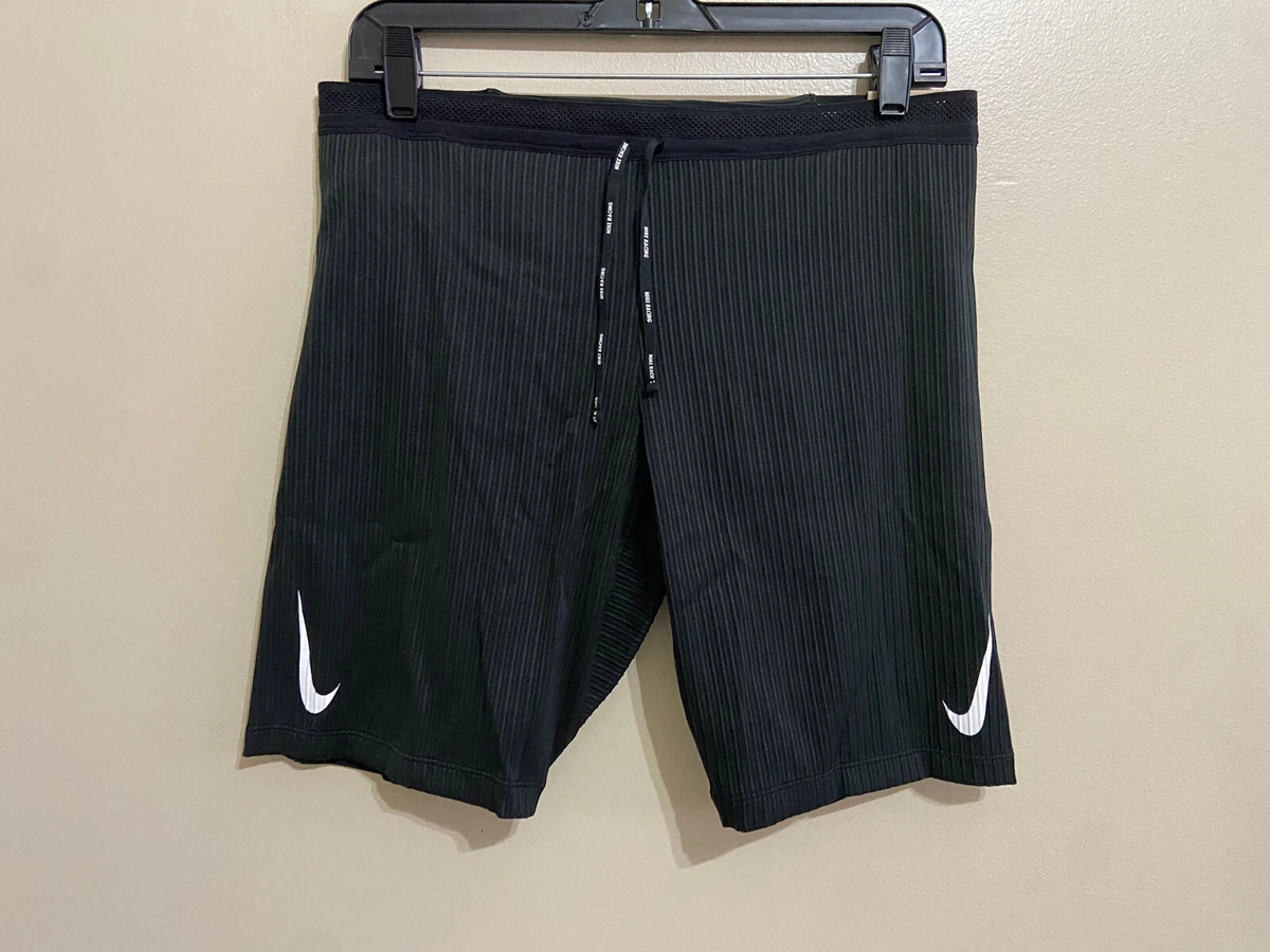 Men's Nike Aeroswift Half Tights Racing Shorts Black Size L DM4622