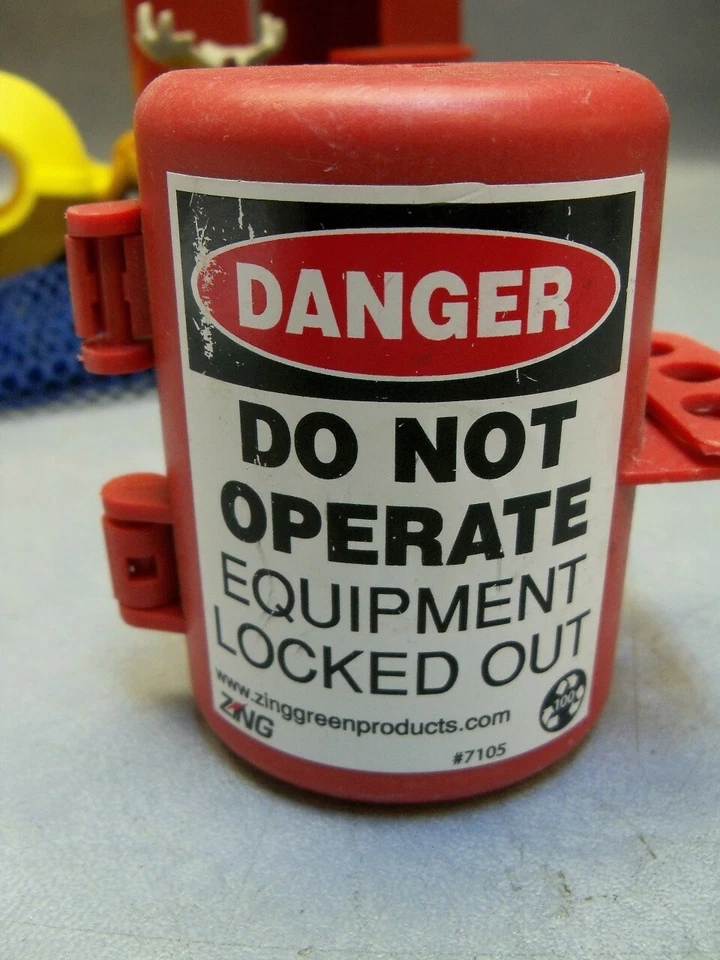 Equipment Lockout Boxes Lot Zing Master lock Plugout Mixed Lot of 4 - Image 2 of 4