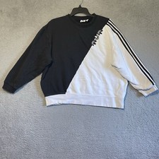 Women  s Adidas Adicolor Sliced Trefoil Cotton Crewneck Oversized Sweatshirt S