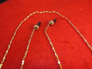 Authentic EYEGLASS HOLDER 20 INCH 14KT GOLD PLATED 2MM SINGAPORE CHAIN EYEGLASS HOLDER