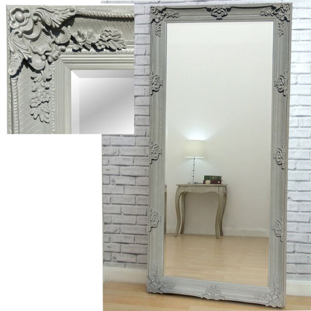 Abbey Distressed Vinatge Grey Large, Best Leaner Mirror