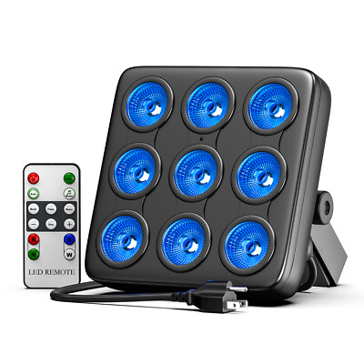 U`King 135W RGBW 9LED PAR DMX Party Disco Ostern Bühnenlicht Strobe Remote