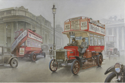 Type B Bus LGOC, London General Omnibus Company, scale model 1/72 Roden 739
