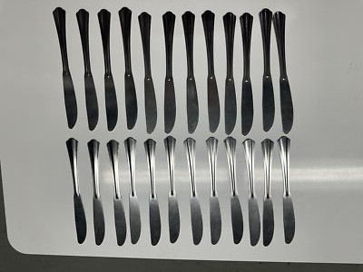 Stainless Steel Dinner Knives   Classic Grooved Handle   7.2'' (24 Units)