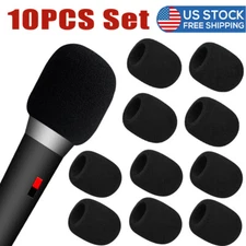 10X Handheld Microphone Mic Cover Windshield Wind Shield Sponge Foam  Thicken US