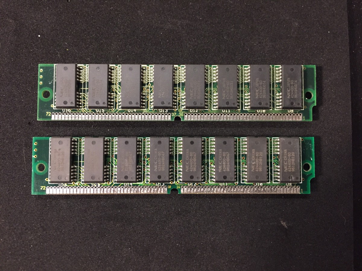 【J28399】0.0.8 RAM / NNN RECORDS 2x 8MB 2Mx32 EDO 72-pin Non-Parity 60ns 16-Chip RAM SIMM Memory