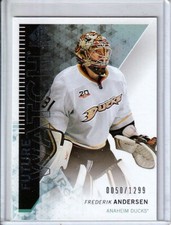  2013-14 SP Authentic #231 Frederik Andersen RC 0050/1299 - HURRICANES