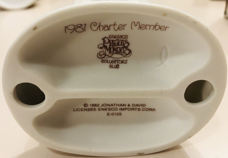 Hand Painted Porcelain Bisque 1981 Charter Member Precious Moments