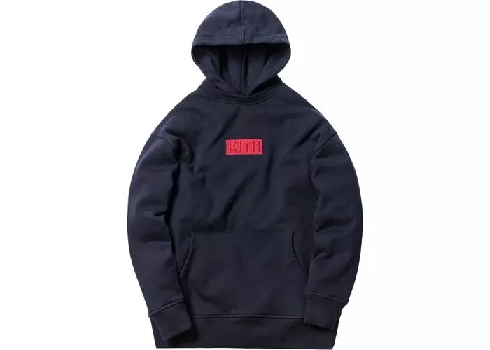 Kith Classic Logo Williams II Hoodie Large Box Embroidered Logo FALL 2018