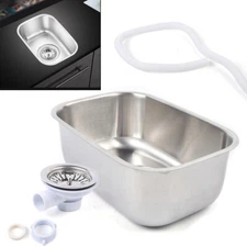 RV Caravan Hand Wash Basin Camper 304 Stainless Steel Kitchen Sink Polishing