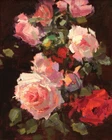 Home Decor Rose Flower impression Art Giclee Oil Painting