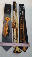 Set of 3 Ties Music Instrument Theme