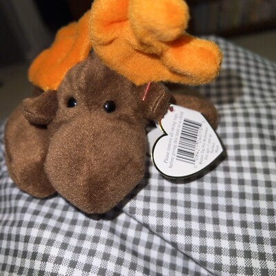 Ty 1993 Chocolate the Moose Original Beanie Baby with Rare Tag