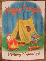 happy Camper Making Memories Tent, Camp Fire, Backpack, Lantern, Garden Flag happy Camper Making Memories Tent, Camp Fire, Backpack, Lantern, Garden Flag