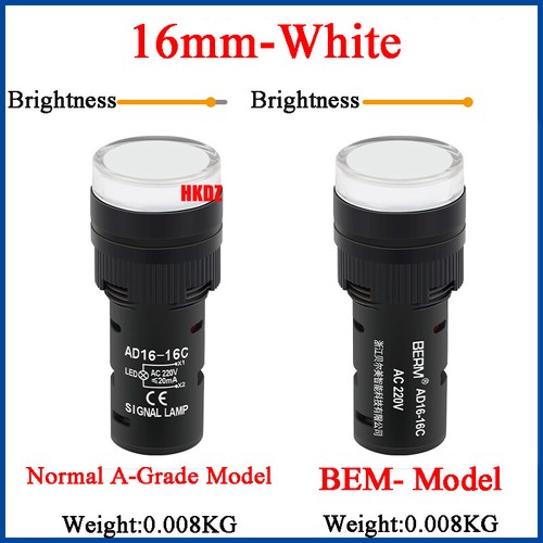 Pilot Light LED Power Indicator 16mm Signal Lamp Panel Mount 12V/24/110/220/380V - Picture 17 of 17