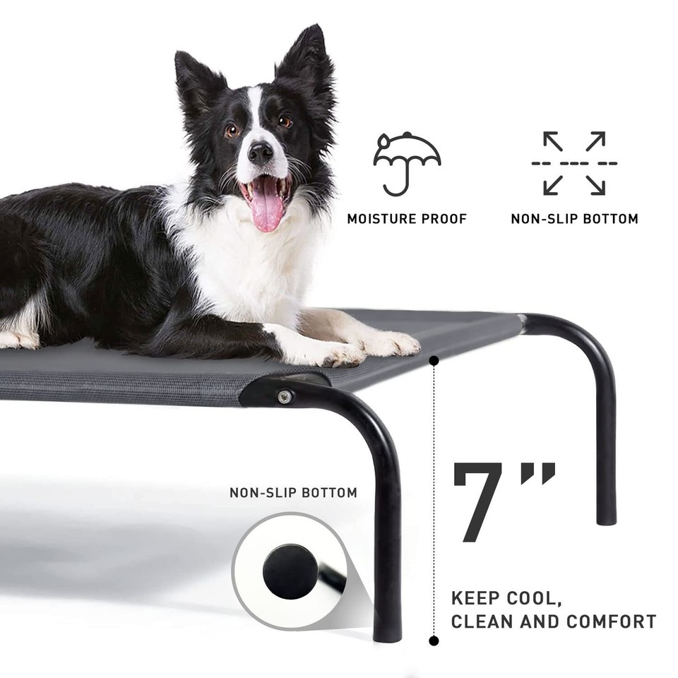 BRIKY Elevated Dog Bed Outdoor Raised Dog Cots Beds for Extra Large