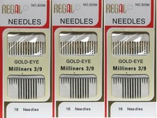 Sewing Needles 3 packs of 16 USA seller