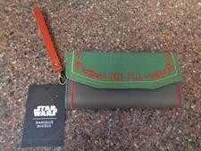 Danielle Nicole Boba Fett Embroidered Wallet Wristlet Faux Leather NWT Star Wars