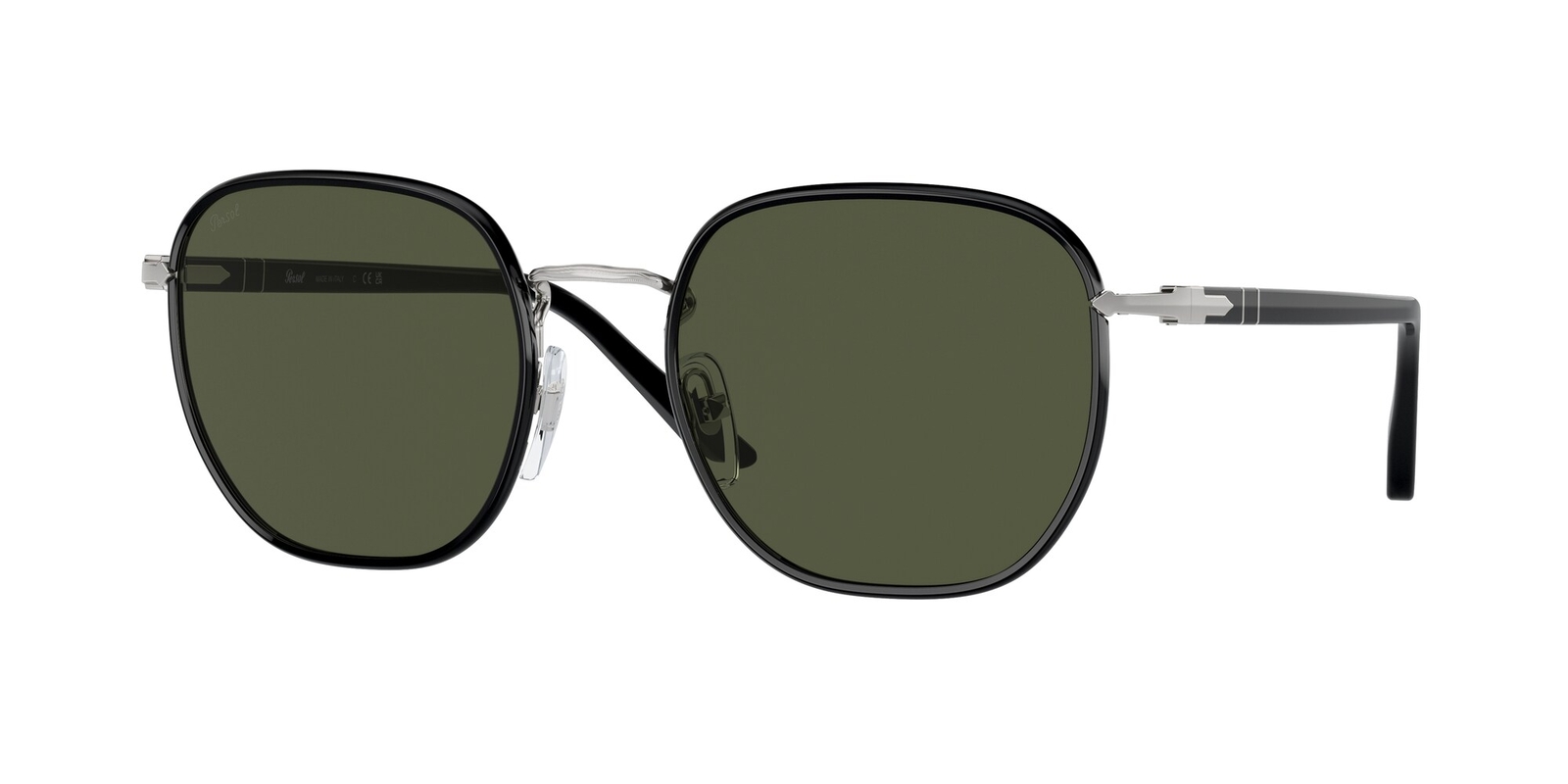PERSOL PO1015SJ 52mm Silver Black Green Unisex Sunglasses for Men and Women