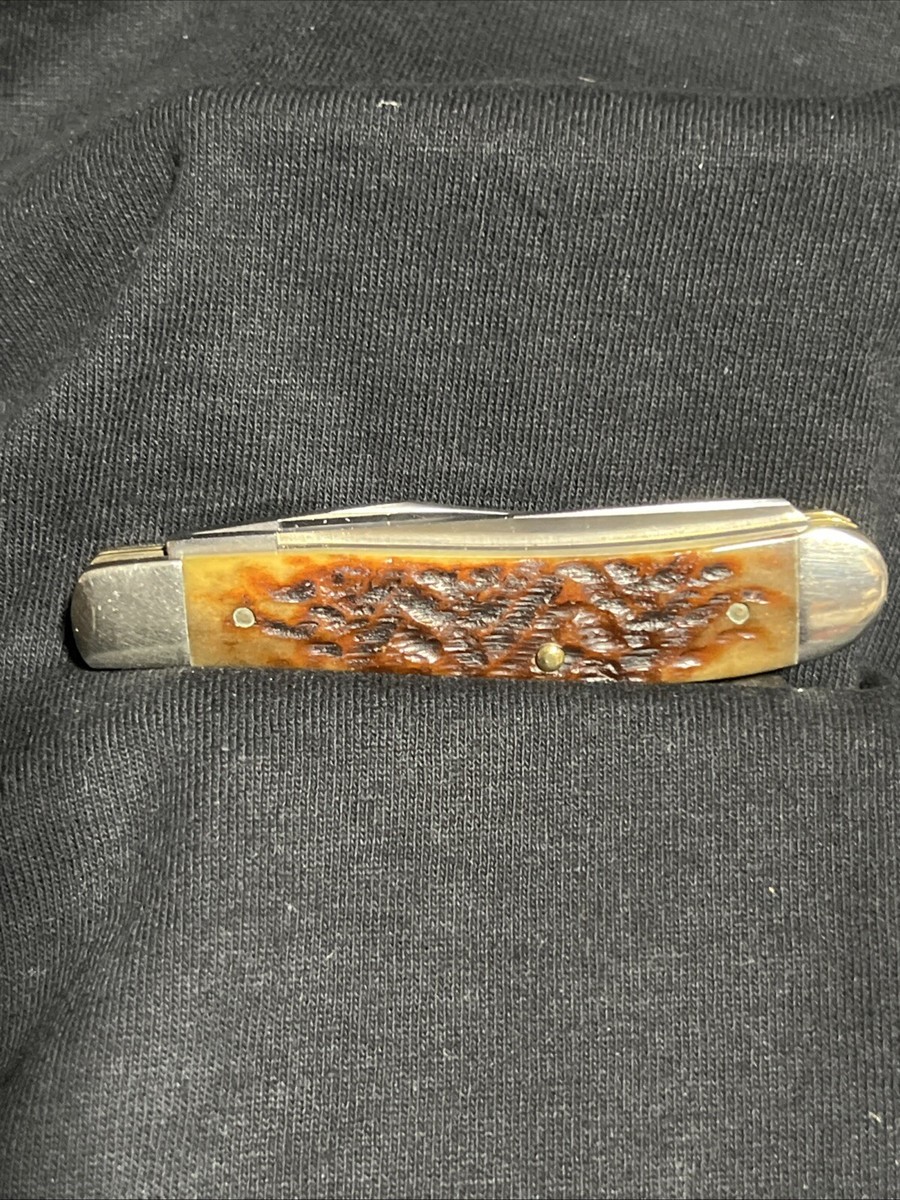 Case XX Vintage USA 6207 SP SSP 1993 Brown Bone Handle Folding