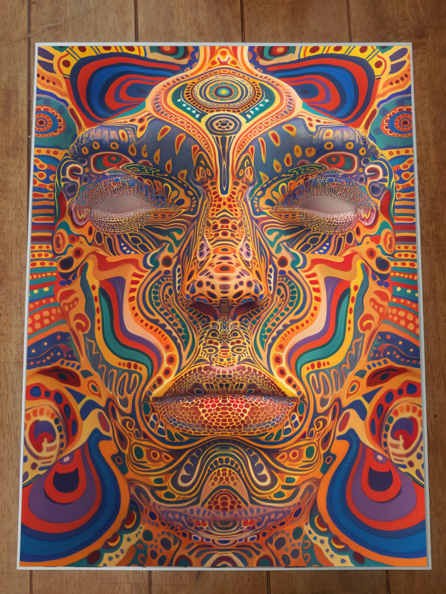 Trippy Psychedelic Colorful Alex Grey Style Art Poster 18x24in | eBay