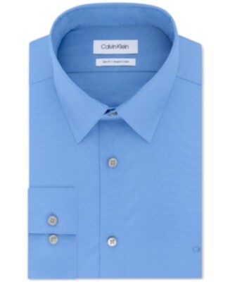 calvin klein men's slim-fit stretch flex collar dress shirt Slim-Fit Stretch Dress Shirt – Powder Blue