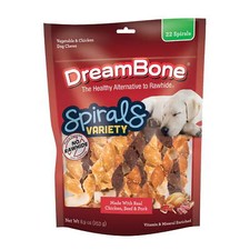 Variety Spirals, Rawhide Free Chews for Dogs, 22 Count