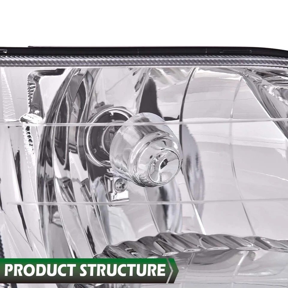 Pair Headlight Fit For 1997-2003 Ford F-150 1997-1999 F-250 1997-2002 Expedition - Image 4 of 4