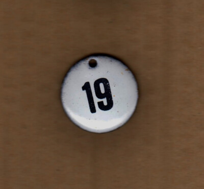 Enamel sign 19 - e.g. for 19th birthday as a gift, decoration, pendant