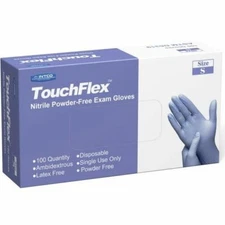 TouchFlex Nitrile Exam Gloves (Small) Powder Free, Non-Sterile 1000/Cs Purple