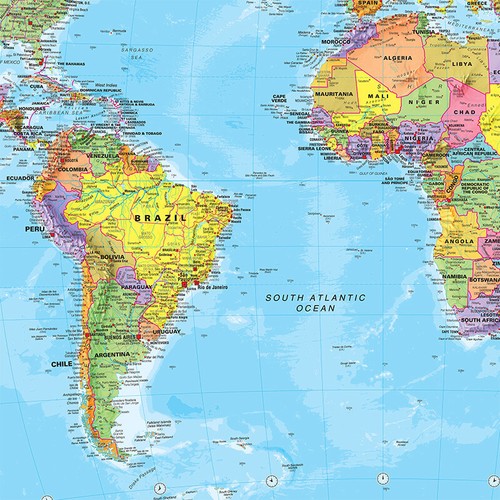 World Map Poster Flags Giant Size 150x100cm Prints School Office Wall Decor - Picture 4 of 13
