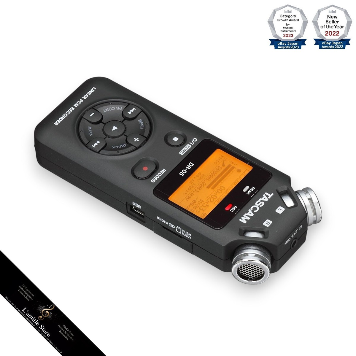 Tascam DR-05 Portable Digital PCM Recorder Japan DR05 24 Bit