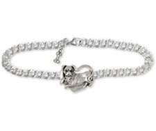 Pit Bull Jewelry Sterling Silver Handmade Pit Bull Bracelet  PT18-B
